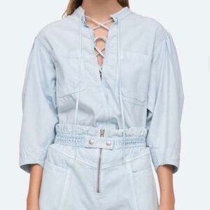 Sea New York Nyla Twill Puff Sleeve